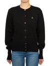 Logo Patch Cardigan Black - VIVIENNE WESTWOOD - BALAAN 4