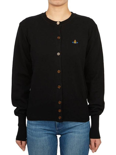 Logo Patch Cardigan Black - VIVIENNE WESTWOOD - BALAAN 2