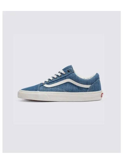 Old Skool Threaded Denim Low Top Sneakers Blue - VANS - BALAAN 2