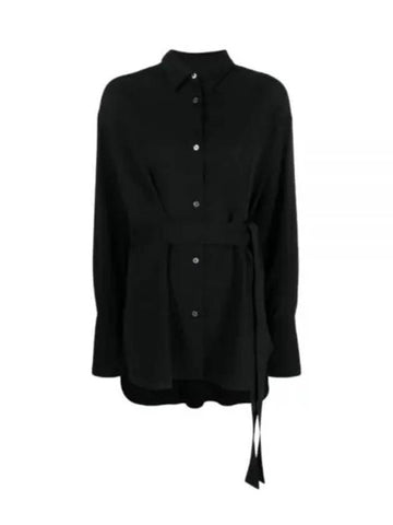 CONDELL TIE WAIST SHIRT DARKEST NAVY 1095 Condell tie waist shirt - STUDIO NICHOLSON - BALAAN 1