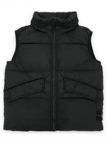 Stone Kids Waffen Patch Quilted Padded Vest Black 7916G0123 V0029 270024 1063295 - STONE ISLAND - BALAAN 1