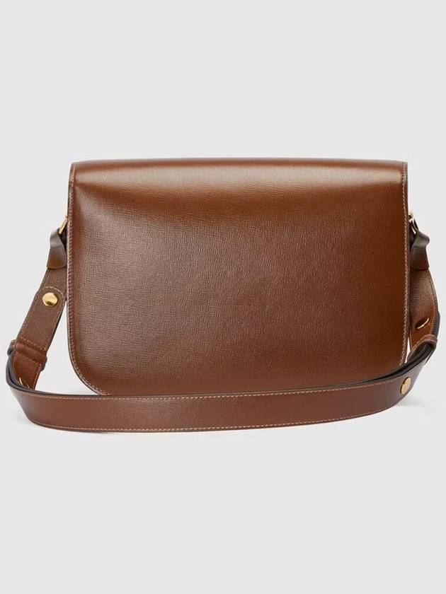 Horsebit 1955 Leather Shoulder Bag Brown - GUCCI - BALAAN 4