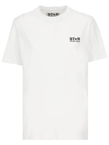 STAR Logo Short Sleeve T-Shirt White - GOLDEN GOOSE - BALAAN.