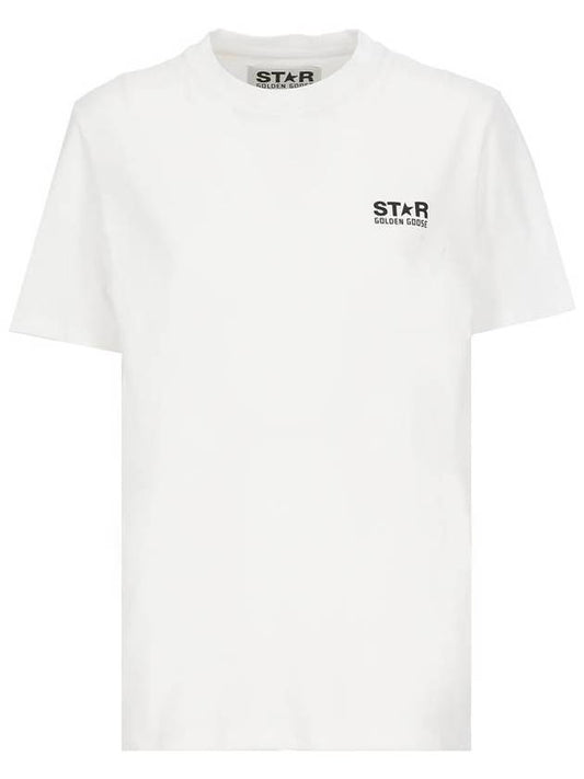 STAR Logo Short Sleeve T-Shirt White - GOLDEN GOOSE - BALAAN.