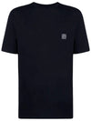 Pisato Effect Logo Patch Short Sleeve T-Shirt Navy - STONE ISLAND - BALAAN 2