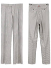 Men's Houndstooth Single Pleat Straight Pants - THOM BROWNE - BALAAN 3