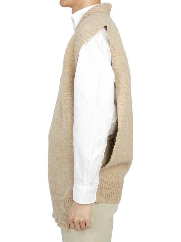 Wool Alpaca Tabard Vest Beige - MAISON MARGIELA - BALAAN 4