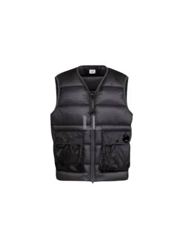 Lens Detail Zip-Up Quilted Vest Black - CP COMPANY - BALAAN 2