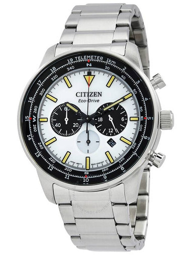 Citizen Chronograph Eco-Drive White Dial Men's Watch CA4500-91A - CITIZEN - BALAAN 1