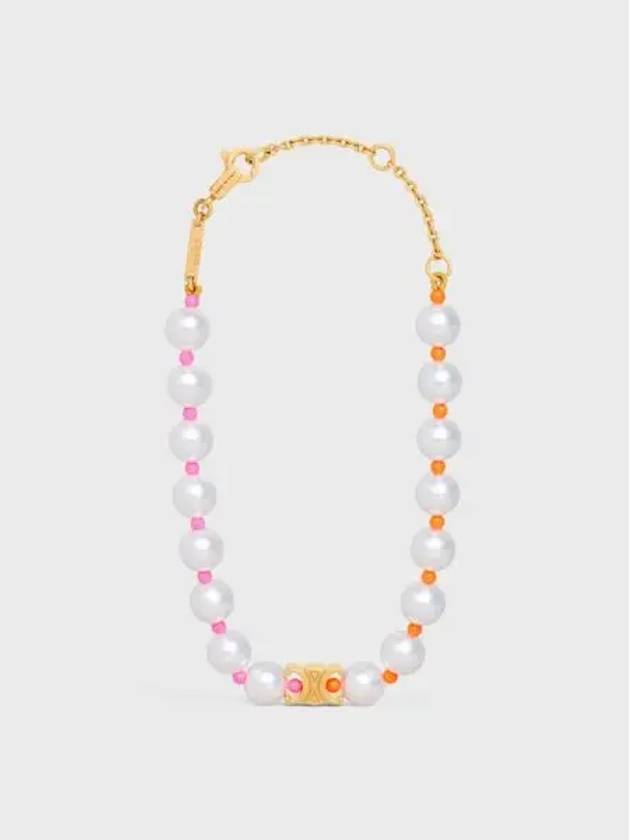 Plage Pearl Bracelet Gold Finish Brass Resin Multicolor - CELINE - BALAAN 2