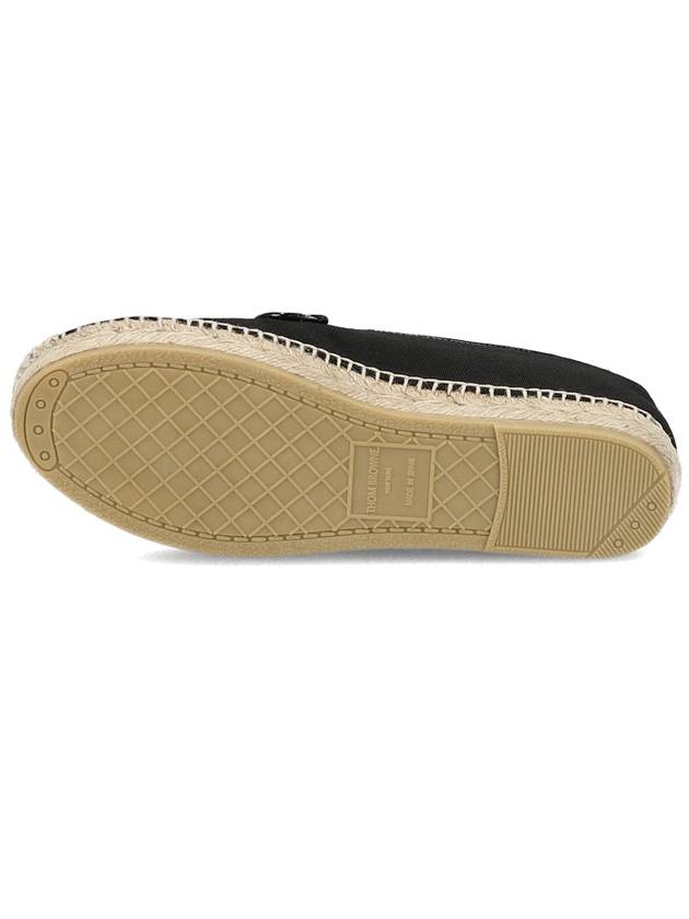 Grosgrain Varsity Penny Loafers Espadrilles Black - THOM BROWNE - BALAAN.