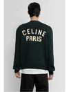 Paris Logo Patch Wool Cardigan Forest - CELINE - BALAAN 8