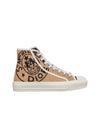 Walk'n'Dior Canvas Embroidered High Top Sneakers Beige Jute - DIOR - BALAAN 1