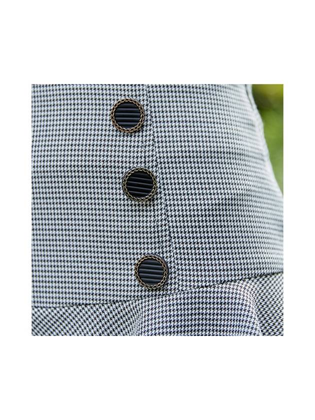 golf wear check button flower skirt check button flower skirt Black - J JANE - BALAAN 4