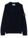 Logo wappen knit top navy - STONE ISLAND - BALAAN 2