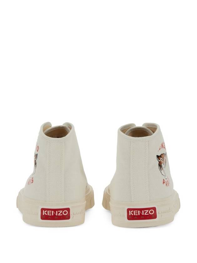 Women's Foxy Canvas High Top Sneakers White - KENZO - BALAAN 3