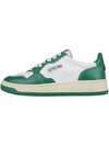 Men's Medalist Leather Low Top Sneakers Green - AUTRY - BALAAN 4