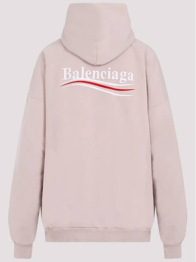 Embroidered Logo Cotton Hoodie Light Pink - BALENCIAGA - BALAAN 3