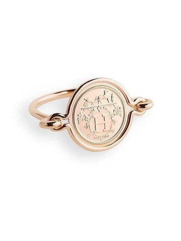 Ex Libris Ring Rose Gold - HERMES - BALAAN 1