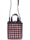 Webbing Striped Gingham Wool Seersucker Mini Tote Bag - THOM BROWNE - BALAAN 5