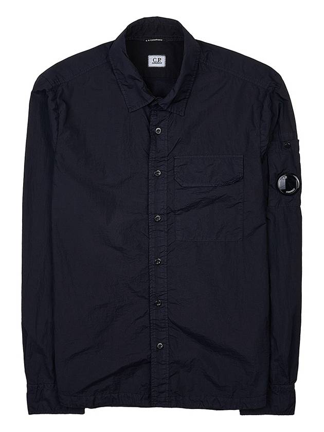 Tylon L Button Long Sleeve Shirt Navy - CP COMPANY - BALAAN 11