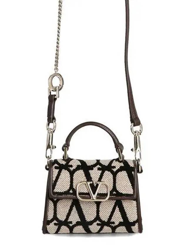 V Logo Iconographe Mini Shoulder Bag Beige - VALENTINO - BALAAN 2