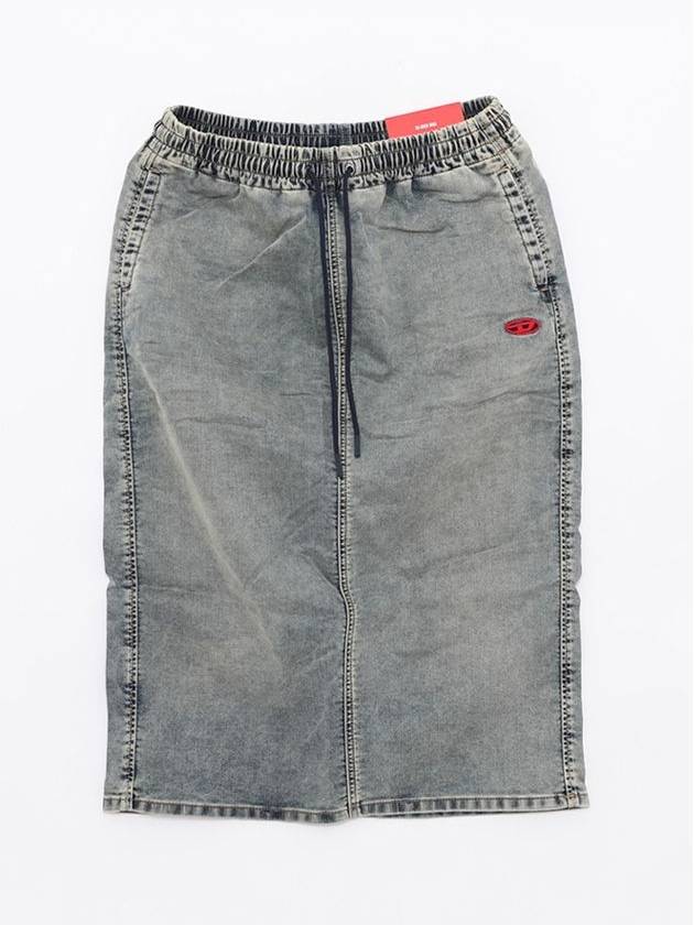 De-Oren-Jogg Denim H-Line Skirt Grey - DIESEL - BALAAN 1