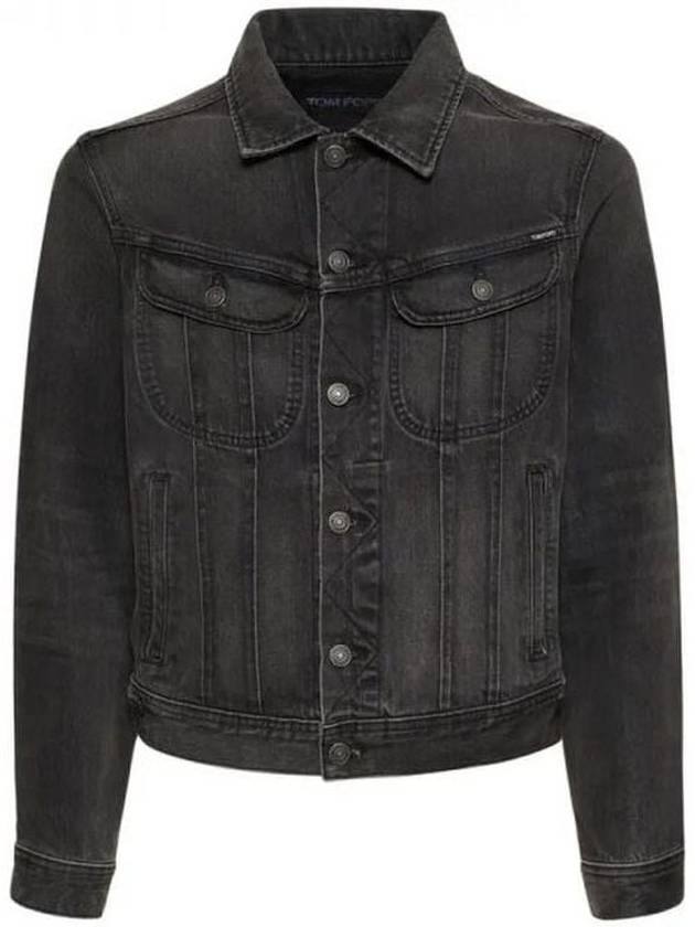 Trucker Denim Jacket Black - TOM FORD - BALAAN 2