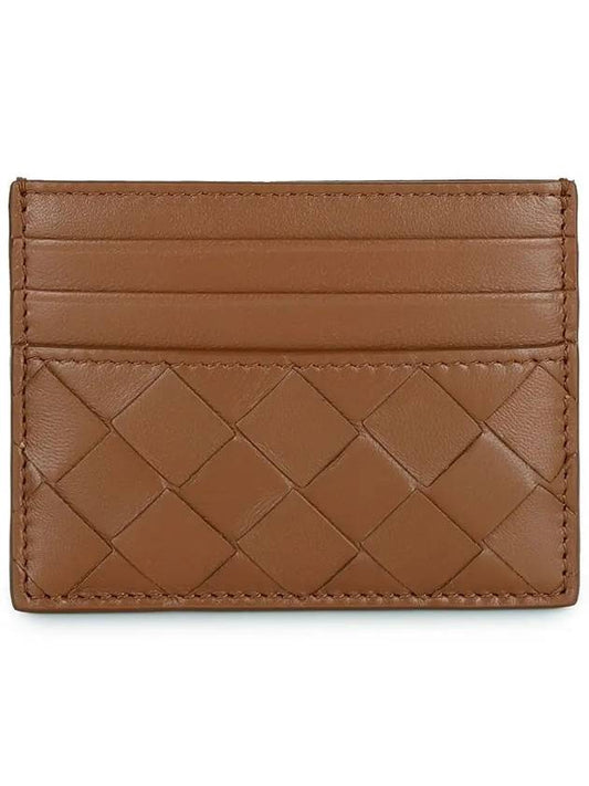 Intrecciato Leather Card Holder Brown - BOTTEGA VENETA - BALAAN 2