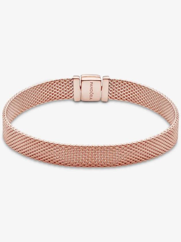 Reflection Mesh Metal Bracelet Rose Gold - PANDORA - BALAAN 3