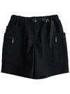 Cotton spandex belted short pants black - OFFGRID - BALAAN 2