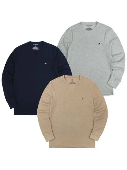 Waffle crew neck long sleeve T shirt 3 types 1 choice - TOMMY HILFIGER - BALAAN 2