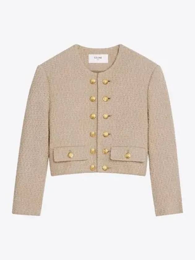 Boucle Tweed Jacket Beige - CELINE - BALAAN 2