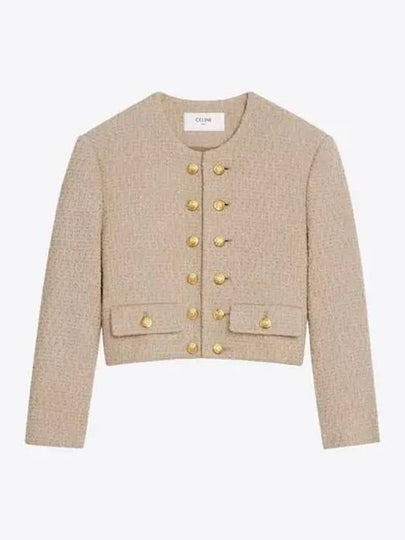 Boucle Tweed Jacket Beige - CELINE - BALAAN 2