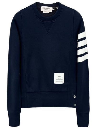 Engineered 4 Bar Stripe Loopback Jersey Knit Crewneck Sweatshirt Navy - THOM BROWNE - BALAAN 2