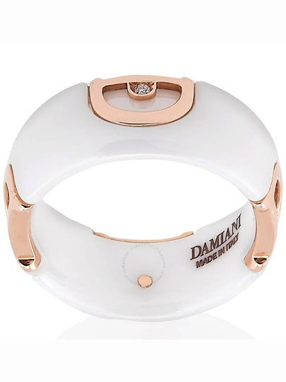 Damiani D.Icon Ceramic, Pink Gold and Diamond Ring, Size 9 - DAMIANI - BALAAN 2