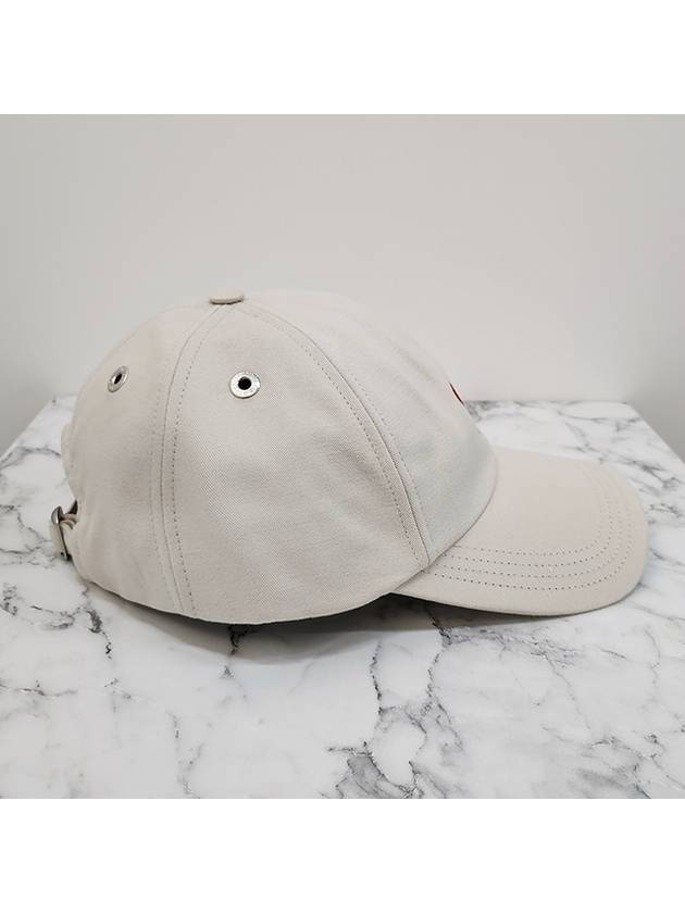 De Coeur Embroidered Logo Ball Cap Beige - AMI - BALAAN 4