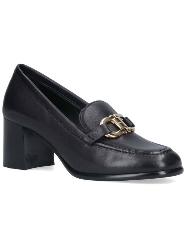 Gancini Ornament Heel Loafer Black - SALVATORE FERRAGAMO - BALAAN 3