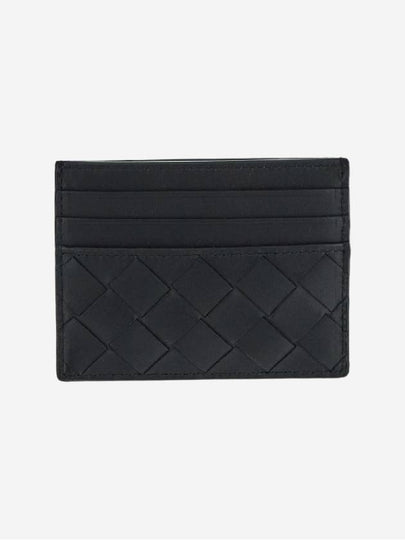 Intrecciato Leather Card Wallet Black - BOTTEGA VENETA - BALAAN 2