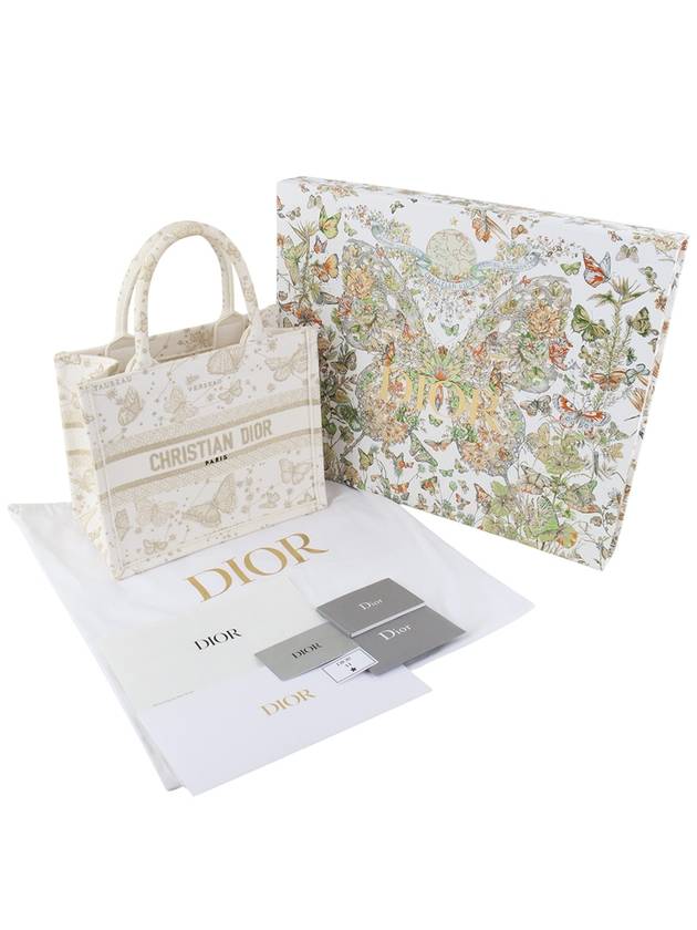 M1265ZESU Gold Embroidery Butterfly Zodiac Book Tote Small Department Store Invoice 34170K - DIOR - BALAAN 8