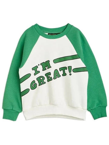 Kids I m Great Logo Brushed Sweatshirt 22720146 75 - MINI RODINI - BALAAN 1