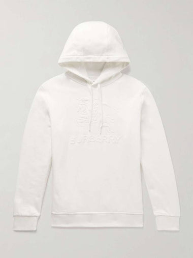 EKD Cotton Jersey Hoodie White - BURBERRY - BALAAN 1