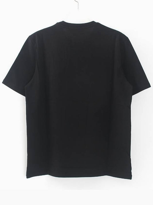 19SS Men's Square Logo Short Sleeve T-Shirt Black 2640 MM67 99 - MSGM - BALAAN 2