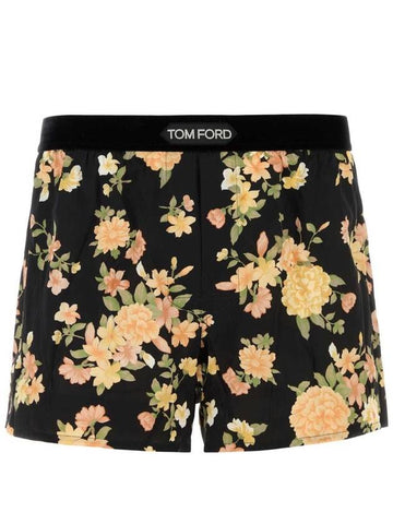 floral print satin boxer briefs - TOM FORD - BALAAN 1