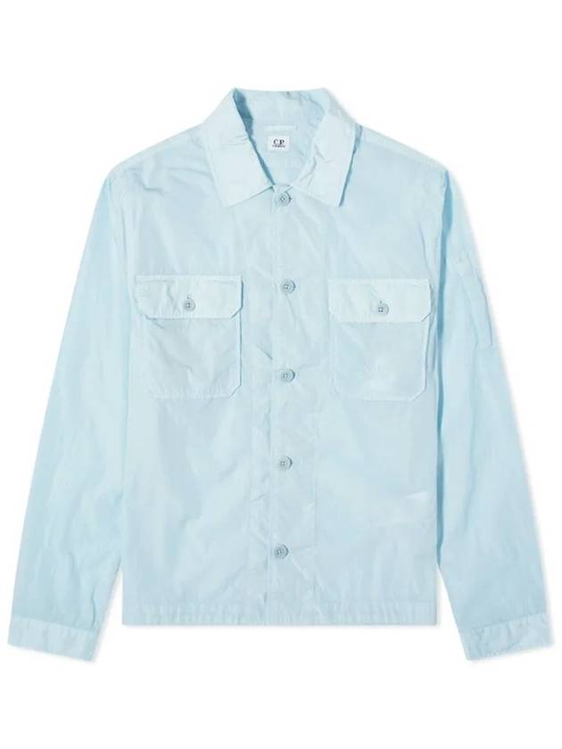 Chrome R Pocket Over Long Sleeve Shirt Blue - CP COMPANY - BALAAN 1