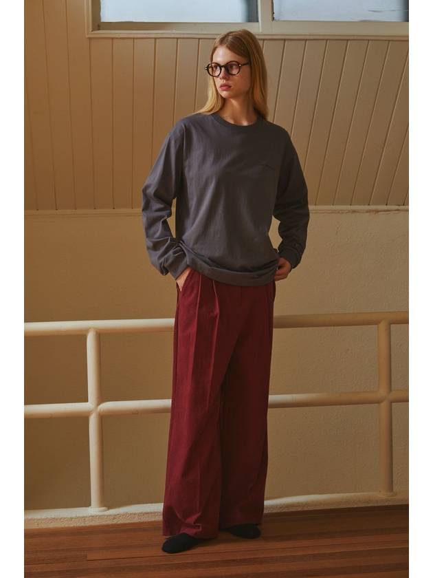 button corduroy pants burgundy - FOR THE WEATHER - BALAAN 9