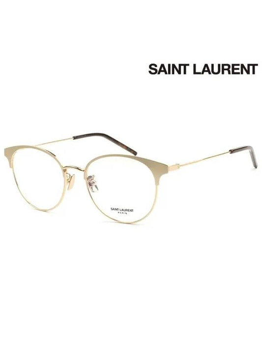 Eyewear Gold Frame Metal Eyeglasses Gold - SAINT LAURENT - BALAAN 2