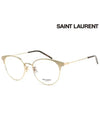 Eyewear Gold Frame Metal Eyeglasses Gold - SAINT LAURENT - BALAAN.