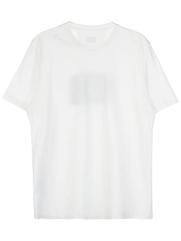 Stitch Logo Cotton Short Sleeve T-Shirt White - CP COMPANY - BALAAN 3