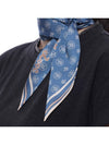 Recycled Polyester From England With Love Skinny Scarf Poplin Blue Eggshell - MULBERRY - BALAAN 6